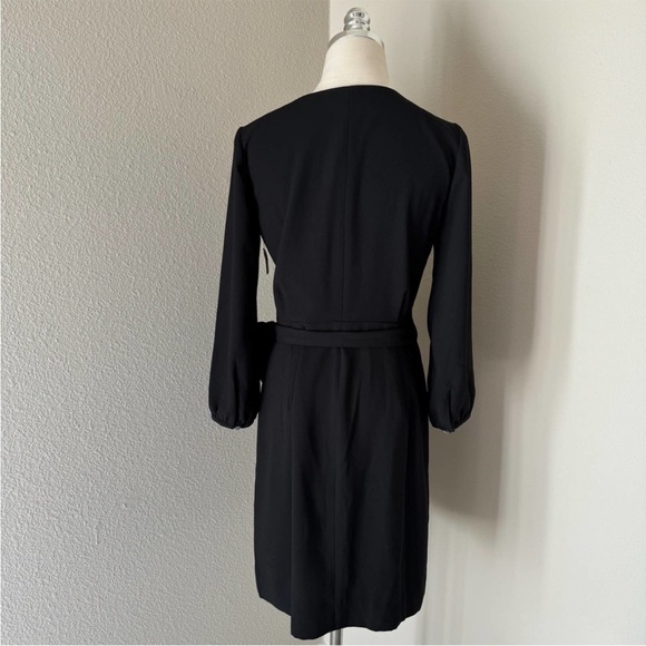 J. Crew Black Size Zero Wrap Dress With Sleeves | Size 0 - Picture 3 of 8